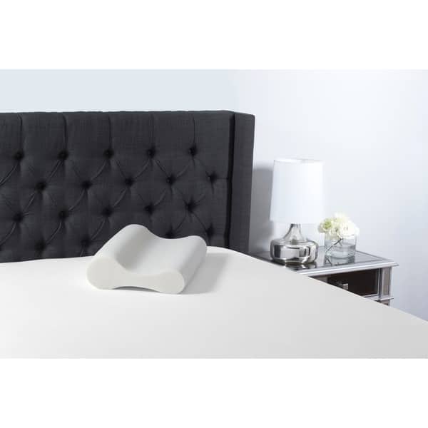Shop Beautyrest Contour Memory Foam Pillow White Free Shipping