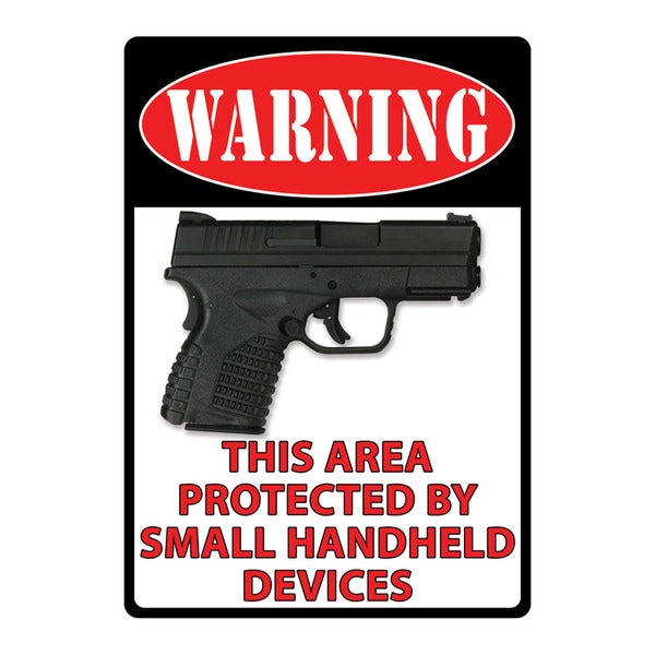 Rivers Edge Products 12-inch x 17-inch 'This Area Protected' Tin Sign