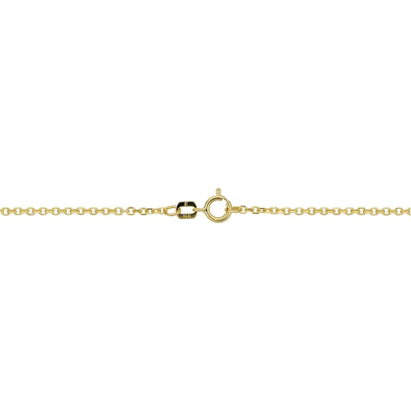 14k Yellow Gold Diamond-cut Cable Chain (16 - 24 inches)