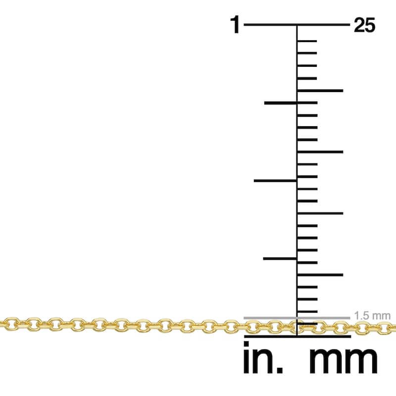 14k Yellow Gold Diamond-cut Cable Chain (16 - 24 inches)