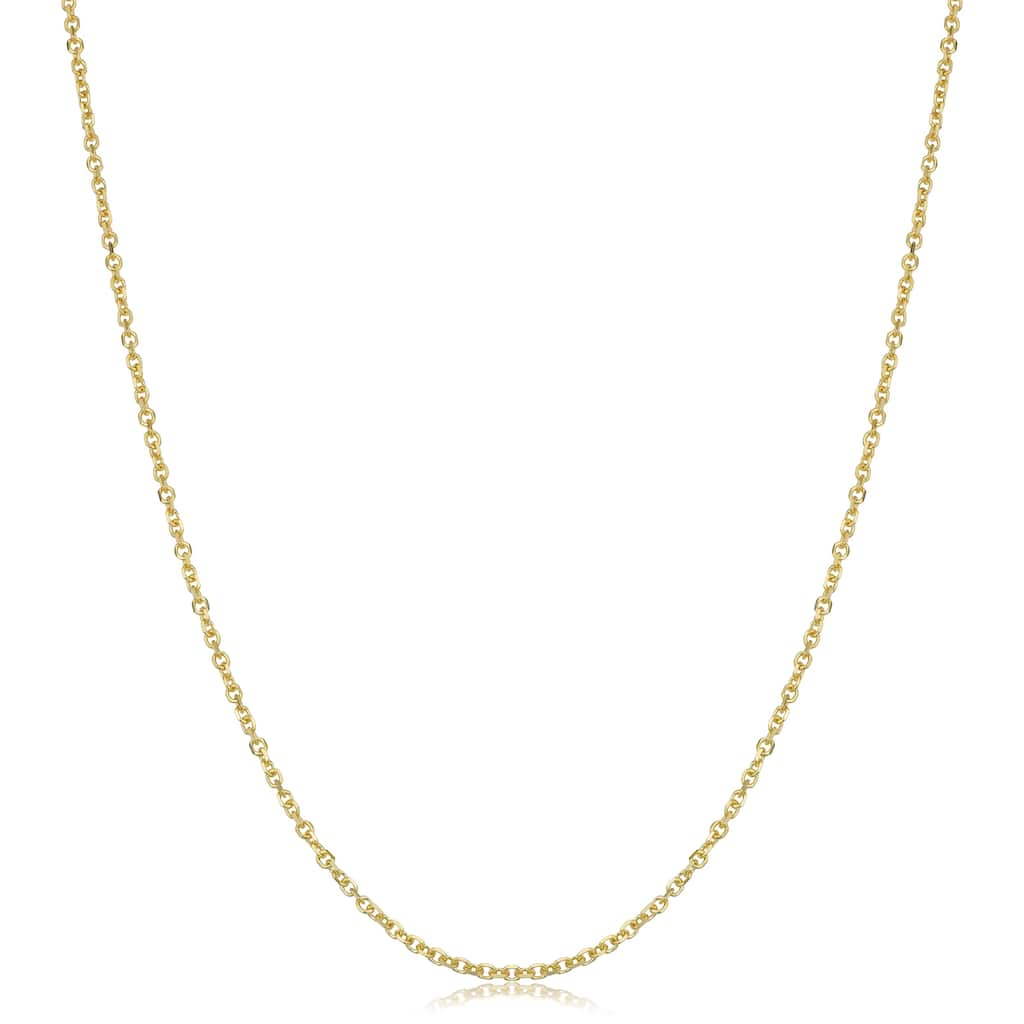 14k Yellow Gold Diamond-cut Cable Chain (16 - 24 inches)