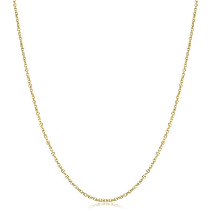 14k Yellow Gold Diamond-cut Cable Chain (16 - 24 inches)