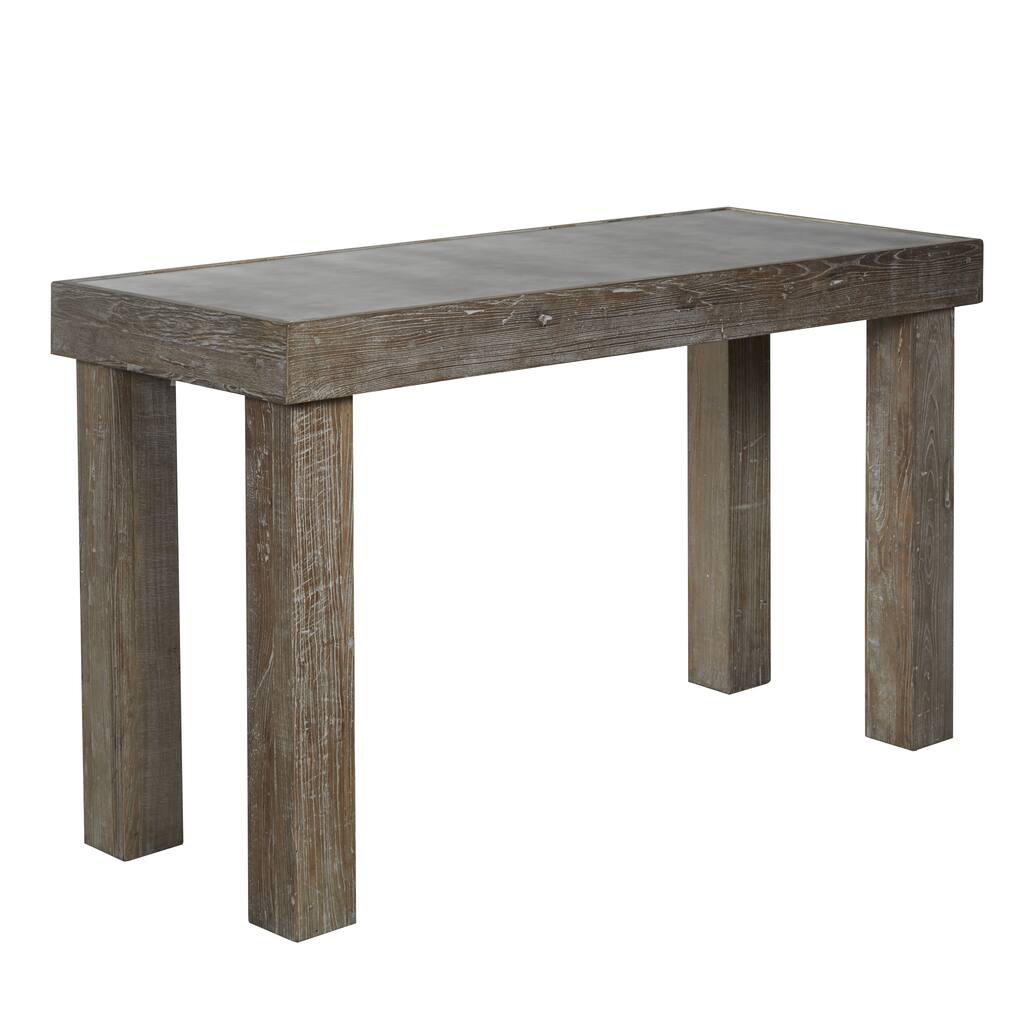Handy Living Brookdale Reclaimed Wood and Zinc Gathering Table