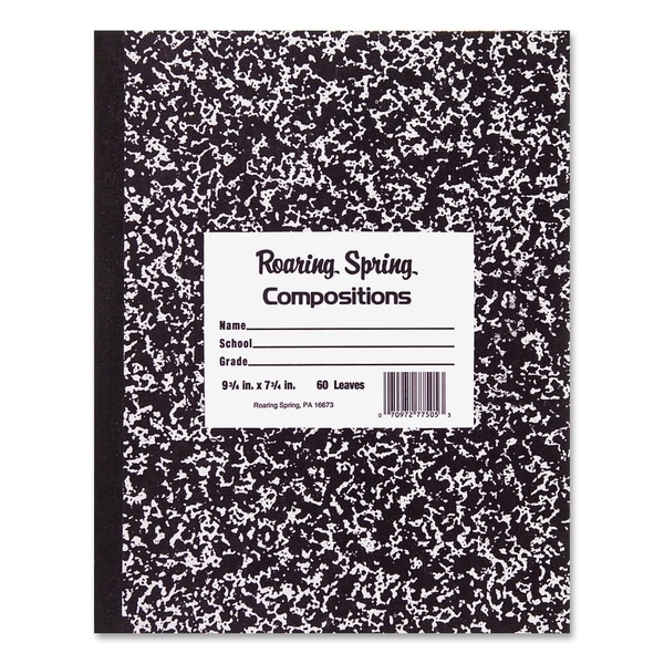 Roaring Spring Wide Rule 60 Sheet Marble Composition Book   17478647