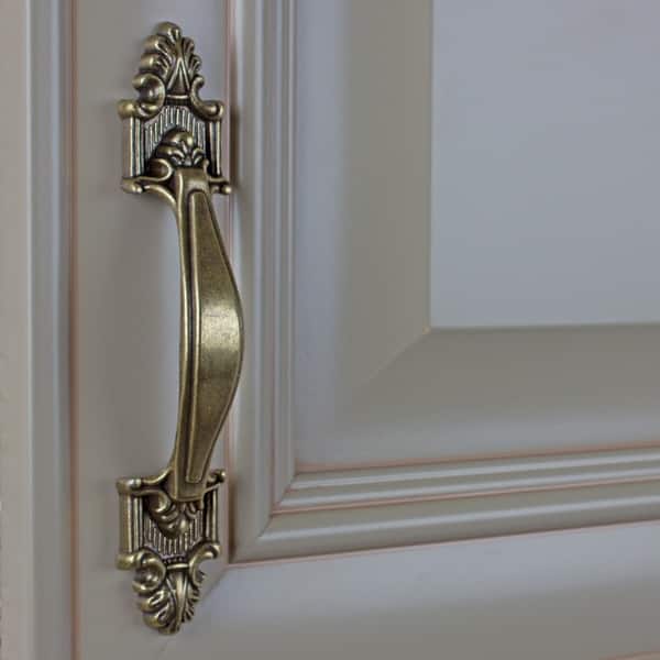 Shop Gliderite 3 5 Inch Antique Brass Deco Cabinet Pulls Pack Of