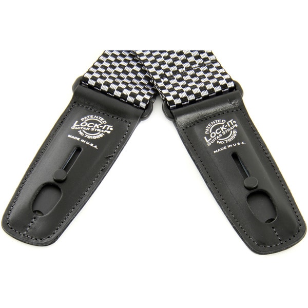 Lock it Straps Professional 2 inch Silver Checker Polypro Strap