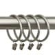 preview thumbnail 3 of 2, InStyleDesign 10 Heavy Duty Curtain Rings 2-1/2 inch - n/a Nickel Finish/Satin/Silver Finish - satin nickel