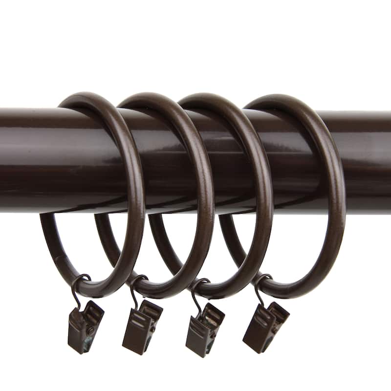 InStyleDesign 10 Heavy Duty Curtain Rings 2-1/2 inch - n/a - Brown Finish - Cocoa