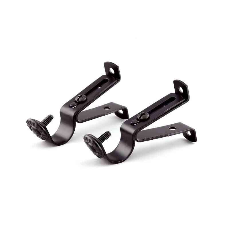 InStyleDesign Pair of Brackets for 3/4 inch Rod - n/a - Brown Finish - Cocoa