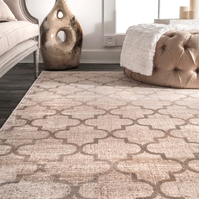 Nuloom Modern Viscose Trellis Fancy Area Rug
