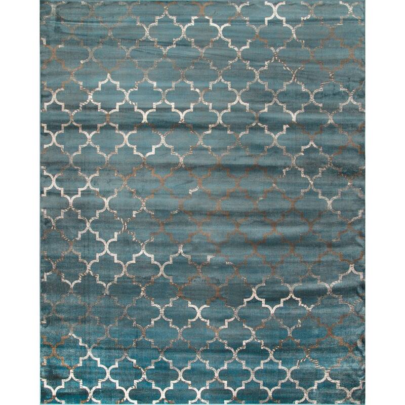 Nuloom Modern Viscose Trellis Fancy Area Rug