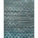preview thumbnail 13 of 17, Nuloom Modern Viscose Trellis Fancy Area Rug 5' x 8' - Blue - Rectangle