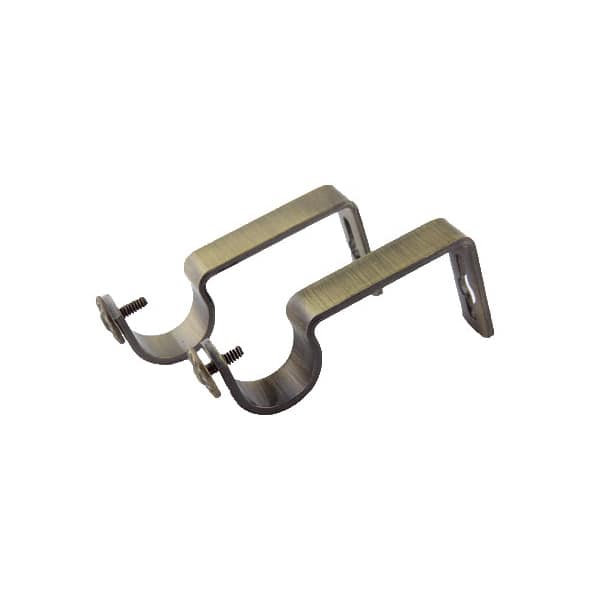 InStyleDesign Pair of Brackets for 1 inch Rod - n/a - Antique/Brass Finish - Antique Brass