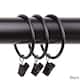 InStyleDesign 2 inch Curtain Rings - Set of 10 - Black