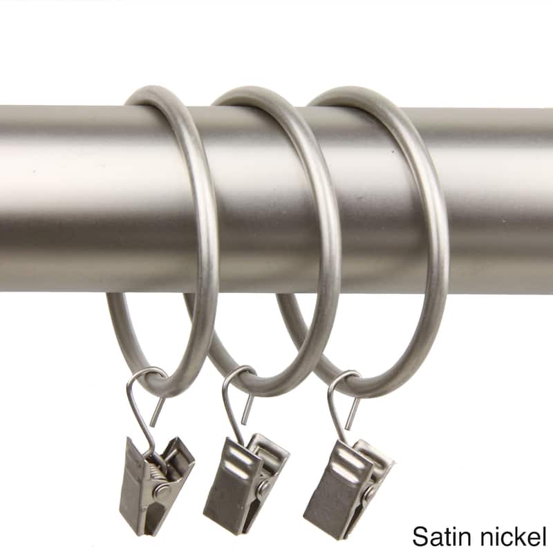 InStyleDesign 2 inch Curtain Rings - Set of 10 - satin nickel