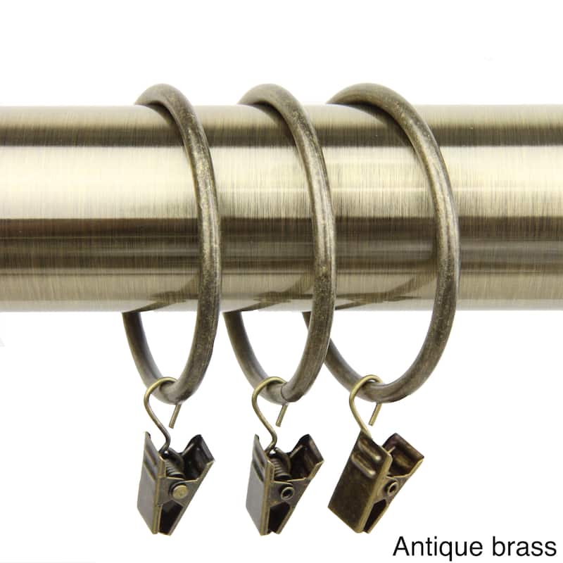 InStyleDesign 2 inch Curtain Rings - Set of 10 - Antique Brass