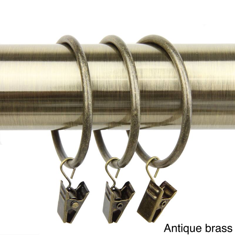 InStyleDesign 2 inch Curtain Rings - Set of 10 - Antique Brass