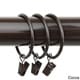 preview thumbnail 4 of 3, InStyleDesign 2 inch Curtain Rings - Set of 10 Cocoa