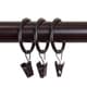 preview thumbnail 3 of 4, InStyleDesign 10 Curtain Clip Rings 1-3/8 inch Mahogany
