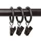 preview thumbnail 5 of 3, InStyleDesign 10 Curtain Rings 1 inch - n/a Black Finish - Black