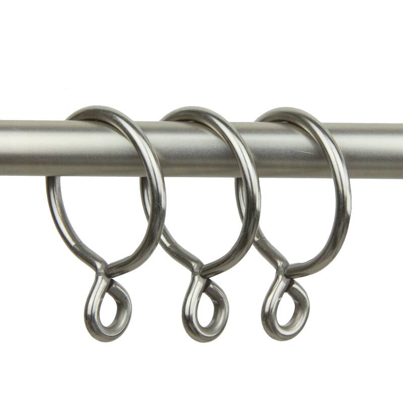 InStyleDesign 10 Curtain Eyelet Rings 1-3/8 inch - n/a - Nickel Finish/Satin/Silver Finish - satin nickel