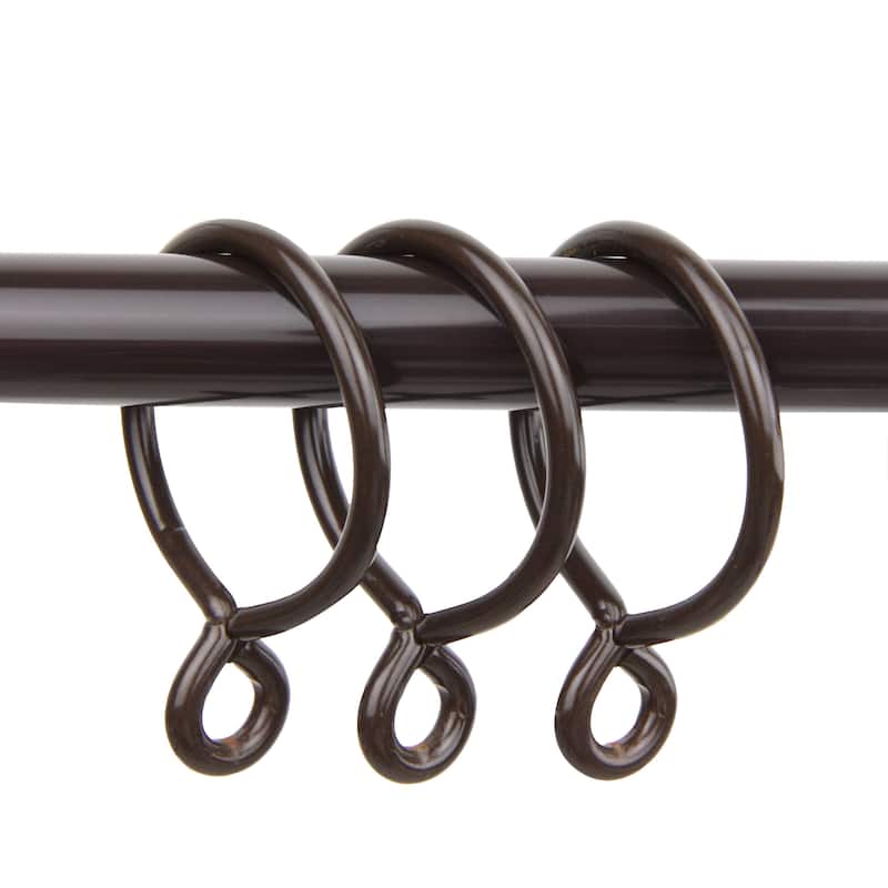 InStyleDesign 10 Curtain Eyelet Rings 1-3/8 inch - n/a - Brown Finish - Cocoa