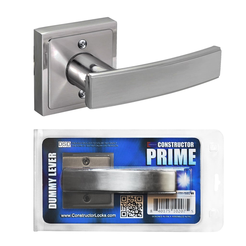 Prime Dummy Lever Door Lock Satin Nickel Finish Knob Handle Lockset