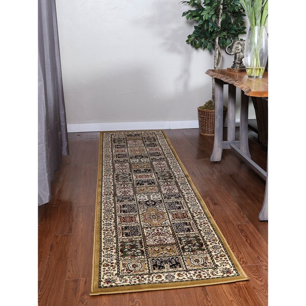 Linon Persian Treasures Bakhtiari Oriental Polypropylene Runner Rug (2'3-inch x 10') - 2'3 x 10'