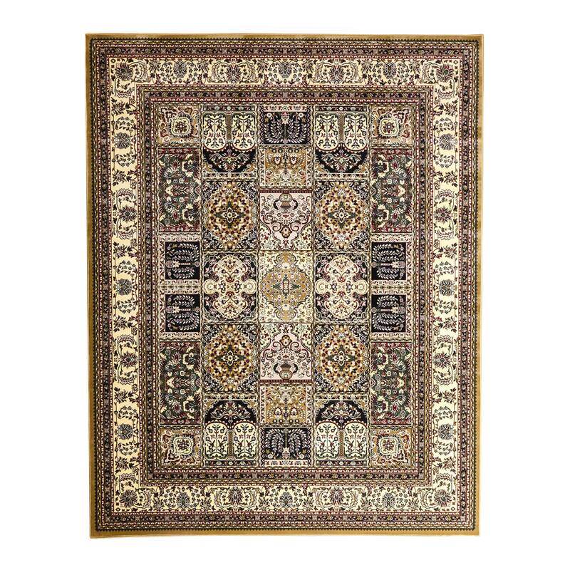 Linon Persian Treasures Bakhtiari Oriental Polypropylene Square Area Rug