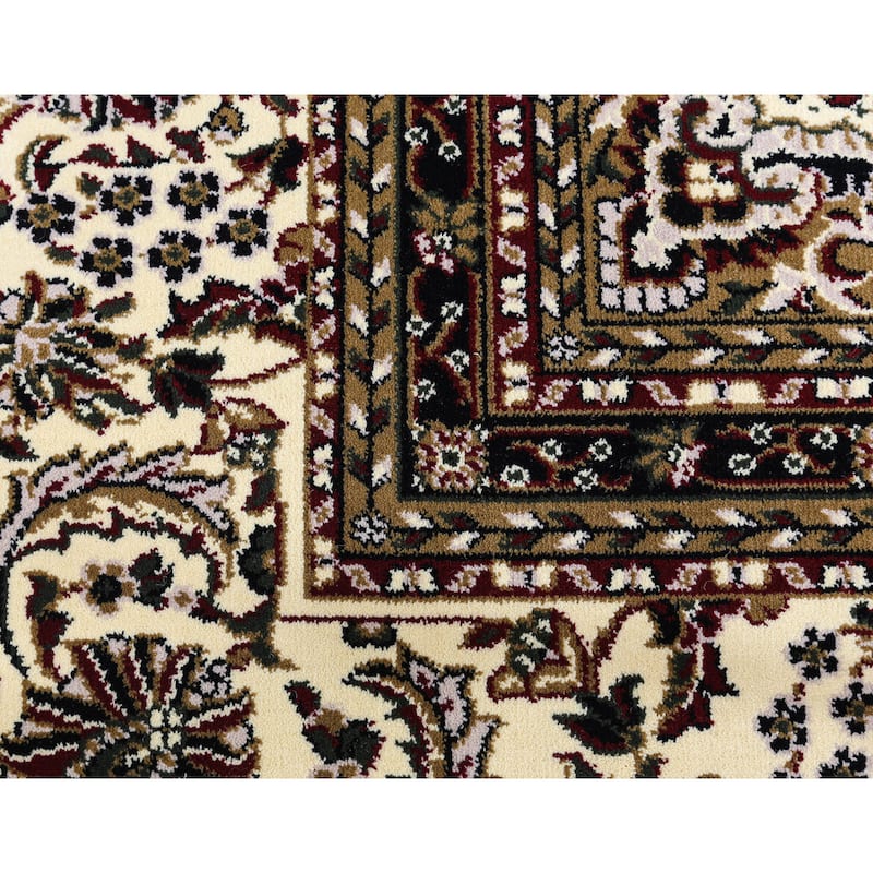 Linon Persian Treasures Bakhtiari Oriental Polypropylene Square Area Rug