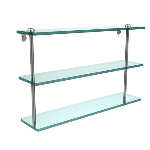 22-inch Triple Tiered Glass Shelf