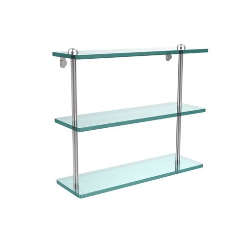 16-inch Triple Tiered Glass Shelf