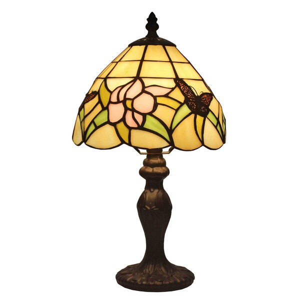 Amora Lighting Tiffany Style Floral Design 15-inch Table Lamp