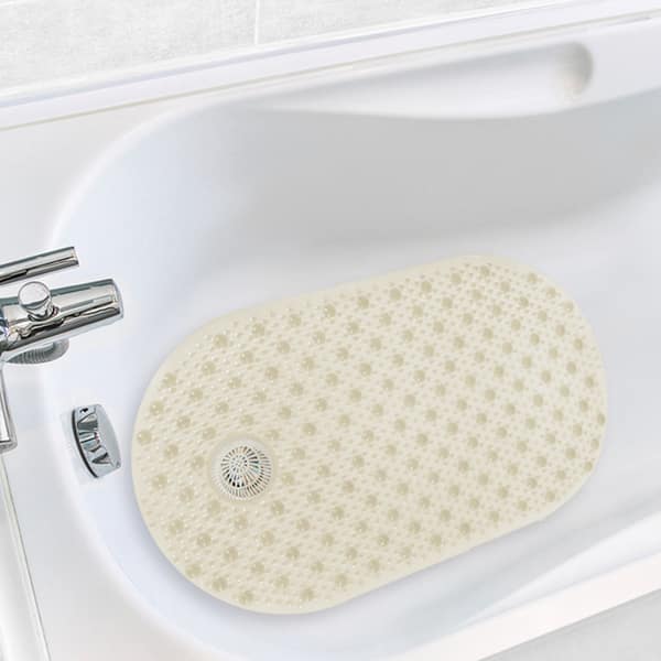 Shop Antimicrobial Hair Catcher Bath Tub Mat On Sale Free