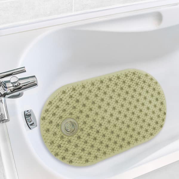 Shop Antimicrobial Hair Catcher Bath Tub Mat On Sale Free