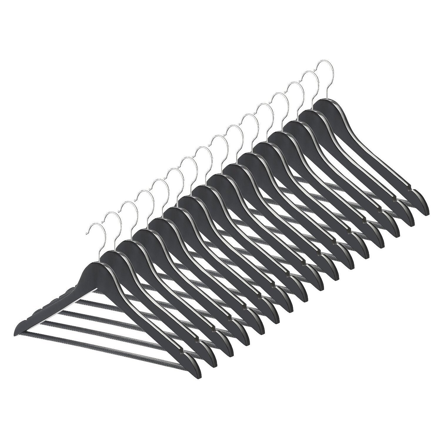 Set of 4 6026-715-4 Whitmor GRADE A Natural Wood Suit Hangers Set of 4 6026-715-4 Whitmor GRADE A Natural Wood Suit Hangers