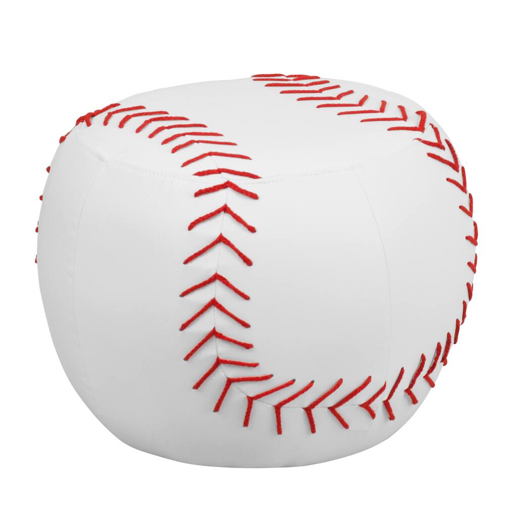 Red White Kids Plastic Baseball Stool