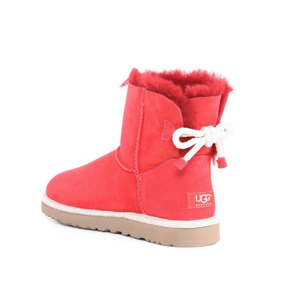 red uggs with rope bow
