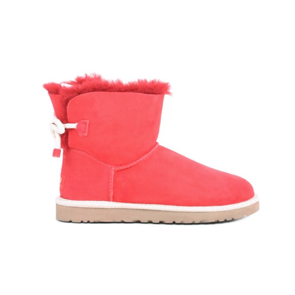 red uggs with rope bow