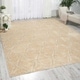 preview thumbnail 30 of 35, Nourison Tranquility Area Rug 3'9" x 5'9" - Light Beige - Rectangle