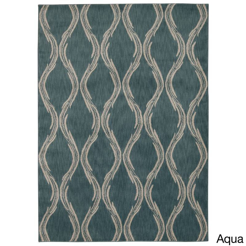 Nourison Tranquility Area Rug - 3' 9" x 5' 9" - Blue - Rectangle