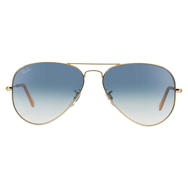 Ray Ban Aviator Rb 3025 Unisex Gold Frame Light Blue Gradient Lens Sunglasses On Sale Overstock Bronze Lens
