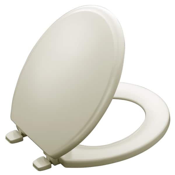 KOHLER Ridgewood Round Closed Front Toilet Seat in Biscuit
