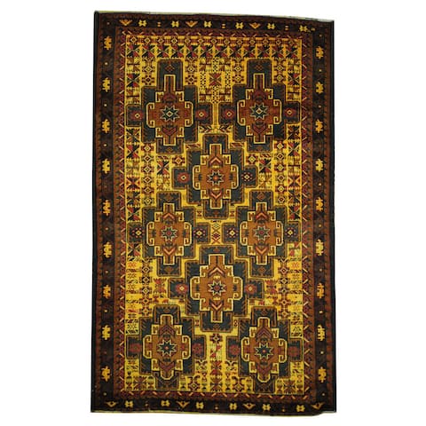 Handmade One-of-a-Kind Balouchi Wool Rug (Afghanistan) - 4' x 6'7