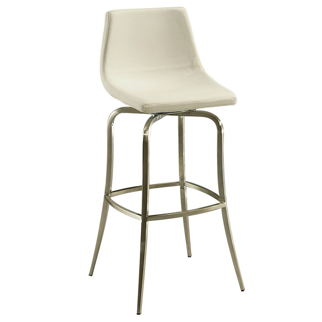 Diamond Pearl Swivel Off-White Counter Height Barstool
