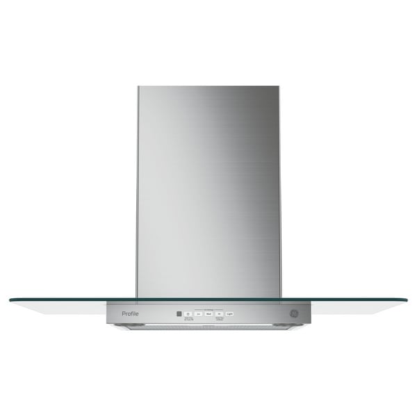 Shop GE PROFILE SERIES 30" WALLMOUNT GLASS CANOPY CHIMNEY HOOD