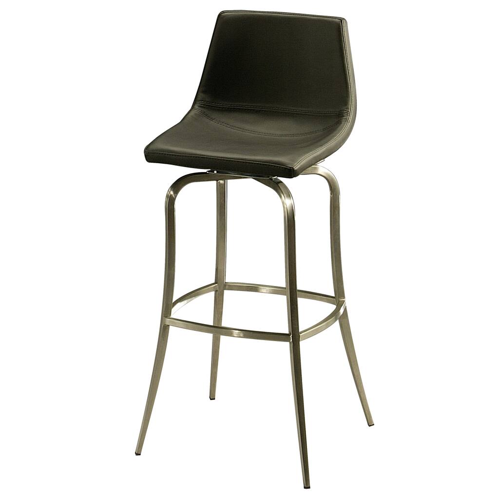 Diamond Pearl Swivel Black Counter Height Barstool