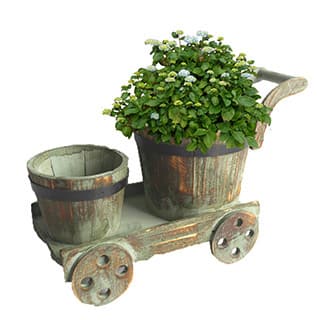 Barrel Cart Planter