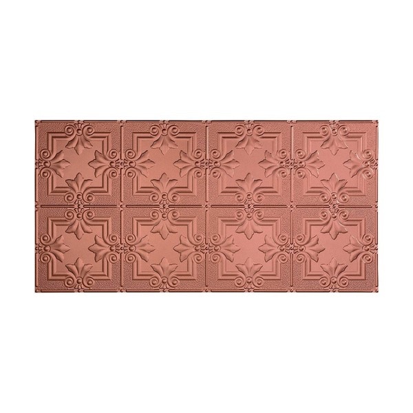 Fasade Traditional 10 Argent Copper 2 foot x 4 foot Glue up Ceiling