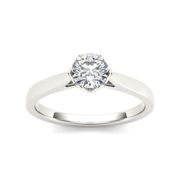 De Couer 14k White Gold 3/4ct TDW Diamond Exquisite Engagement Ring - White H-I. Opens flyout.